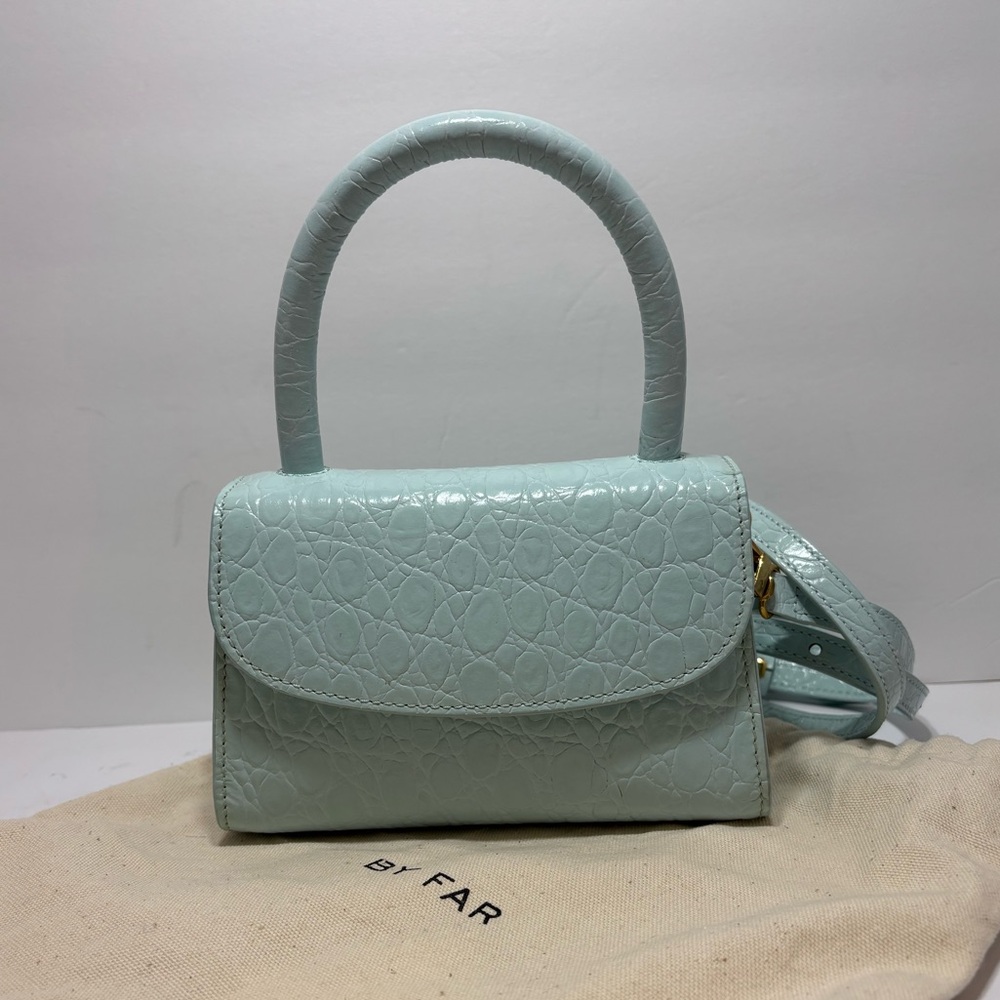 BY FAR Blue Mini Bag with Strap - Picture 4 of 11